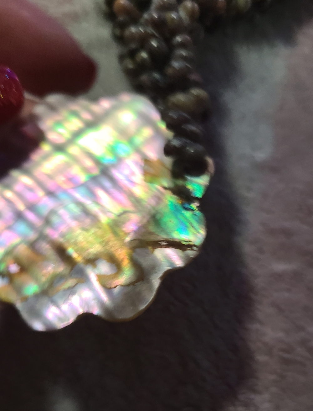 Chunky Shell Statement Necklace - Picture 4 of 9